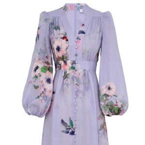 NWT ZImmermann Everley Plunge Midi Dress